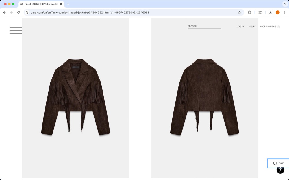 Zara website